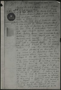 Photostat Copy Of Sworn Statement Made By Kevin Barry At Mountjoy Prison Sworn Statement By Kevin Barry: Page 1 — Kevin Gerard Barry (for The Historical Figure), Kevin Barry (writer) For The Writer