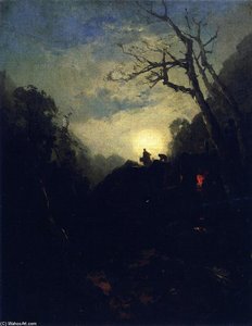 Whiskey Still by Moonlight