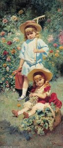 Portrait Of Artist's Children — Konstantin Yegorovich Makovsky