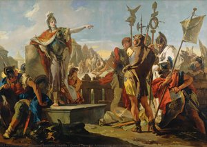 Queen Zenobia Addressing Her Soldiers — Giambattista Tiepolo, Rococo