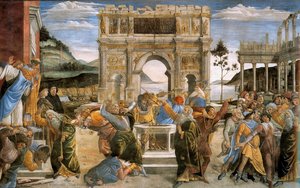 The Punishment Of Korah — ساندرو بوتيتشيلي, Renaissance Humanism