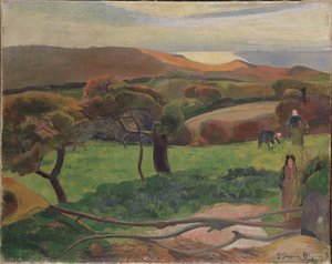Title In Swedish: Landskap Från Bretagne — Paul Gauguin, Post-impressionism