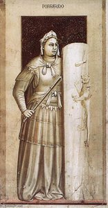 No. 41 The Seven Virtues: Fortitude — गियोट्टो, Proto-renaissance