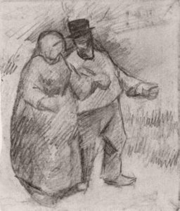 Walking Couple — Vincent Willem Van Gogh, Post-impressionism