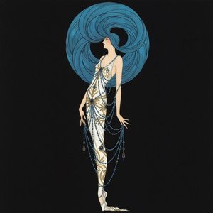 Cerulean Halo And Gilded Filigree In Midnight Void — Valentin Laurent De Courcey, Art Deco