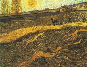 Enclosed Field With Ploughman — Vincent Van Gog, Post-impressionism