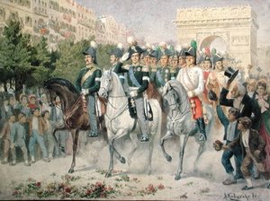 Russian And Allied Forces Marching Into Paris