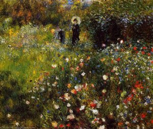Summer Landscape (woman With A Parasol In A Garden) — Renoir, Impressionist Landscape