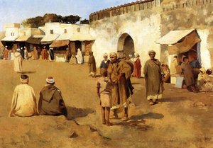 Moroccan Market — Theo Van Rysselberghe, Post-impressionism