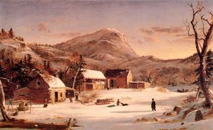 Winter In The Rockies — Jasper Francis Cropsey, Hudson River School