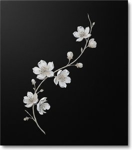 Grazia Effimera: Uno Studio Monocromatico Di Fiori Silenziosi Nell'ombra Infinita — David Moreau, Astrattismo Contemporaneo