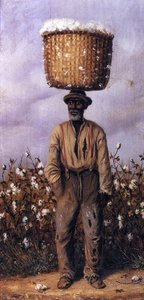 Negro Man With Cotton Basket On Head — William Aiken Walker