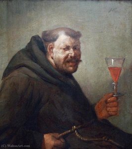 A drinking monk