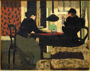 In The Lamplight — Jean-édouard Vuillard, Post-impressionism