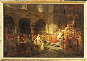 SACRE DE PEPIN LE BREF A SAINT DENIS.28 JUILLET 754