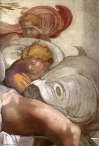 Jonah (detail) — मिखाइल एंजेलो, Renaissance
