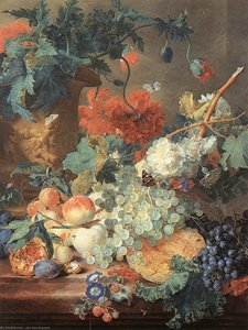 Früchte Und Blumen — Jan Van Huysum, Niederländisches Goldenes Zeitalter