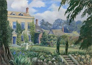 Mount House And Garden, Alderley, Gloucestershire, England — Marianne North, Victorian Botanical Painting