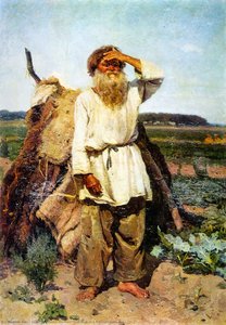 Old Man In A Kitchen Garden — Vasili Ivanovič Surikov, Russian Realism