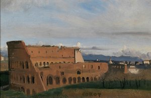 View Through One Of The Arches In The Second Story Of The Colosseum In Rome — Korot, Romantic Landscape