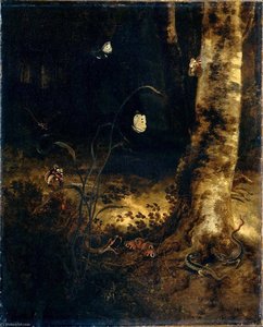 Forest Floor Still Life With Butterflies And Reptiles — Otto Marseus Van Schrieck, Dutch Golden Age