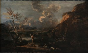 Landscape With Tobit And The Angel — साल्वाडोर रोसा, Baroque