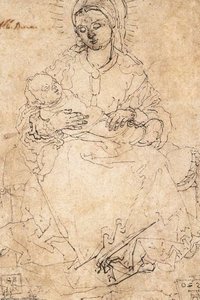 Madonnan Och Barnet På En Stenbänk — Albrecht Dürer