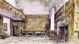 The Great Hall, Haddon — David Cox The Elder