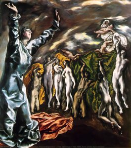 The Opening Of The Fifth Seal Of The Apocalypse — 엘 그레코, Mannerist Expressionism