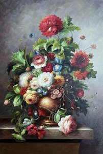 Baroque Floral Still Life With Peonies, Baroque
