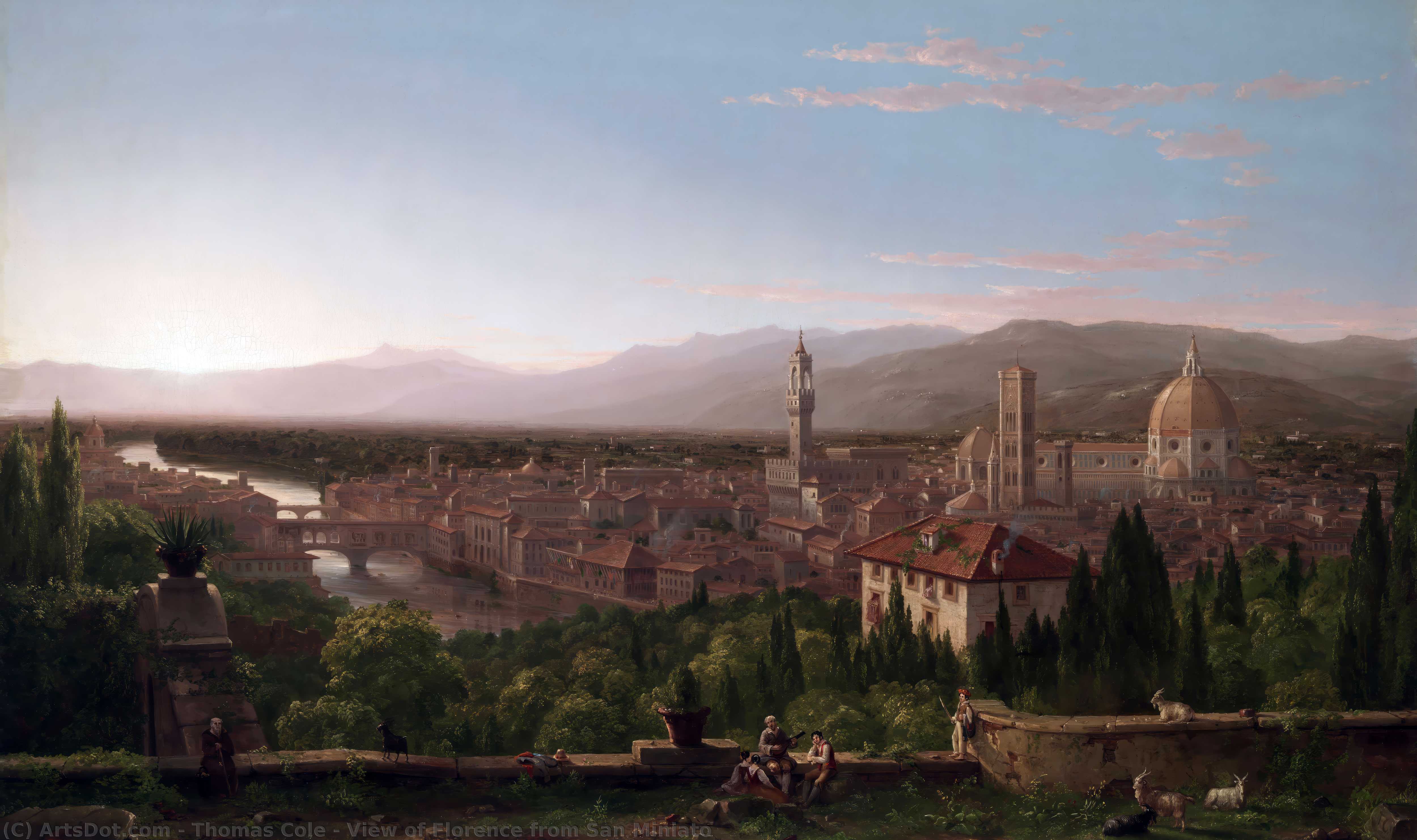 View Of Florence From San Miniato — Thomas Cole