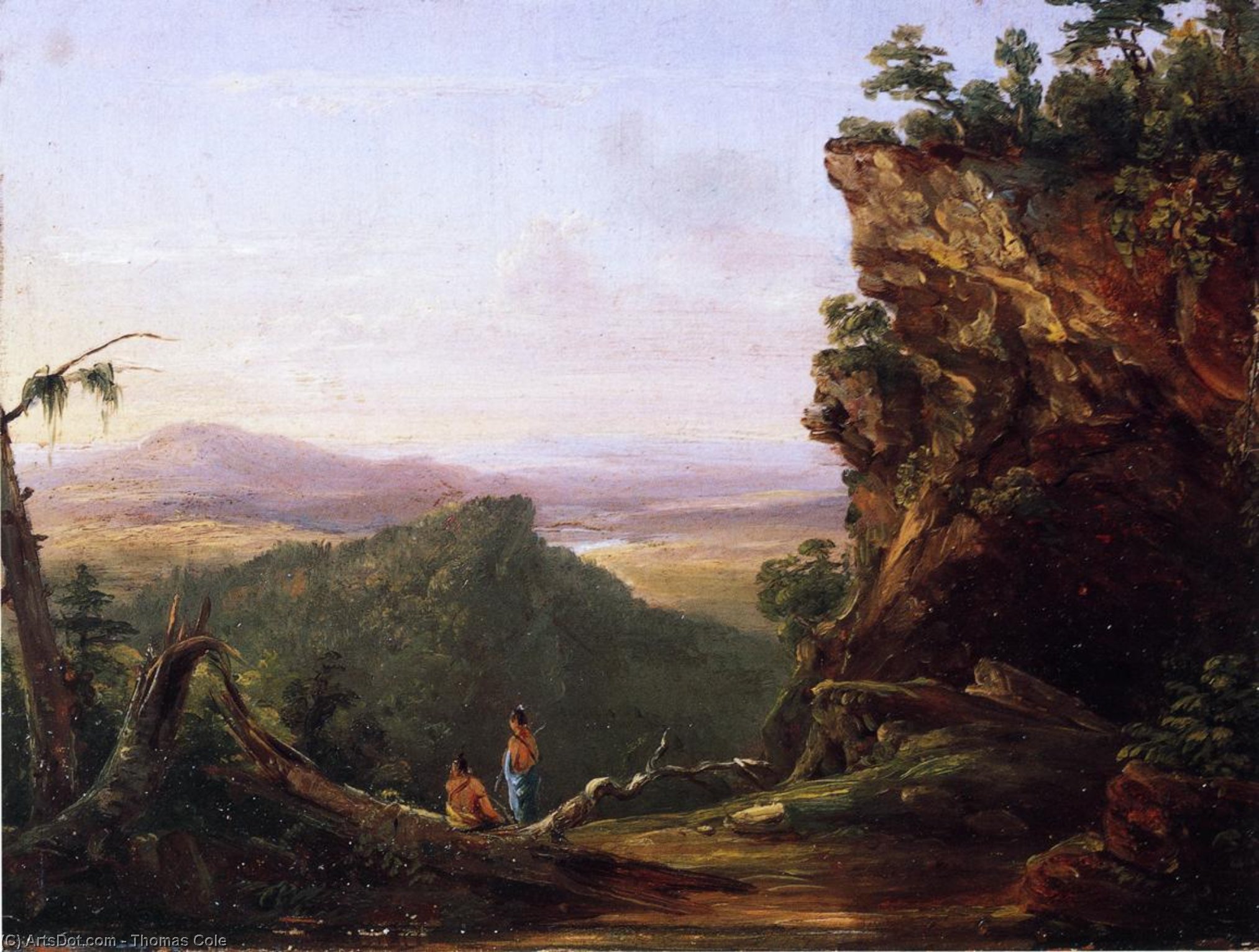 Indians Viewing Landscape — Thomas Cole