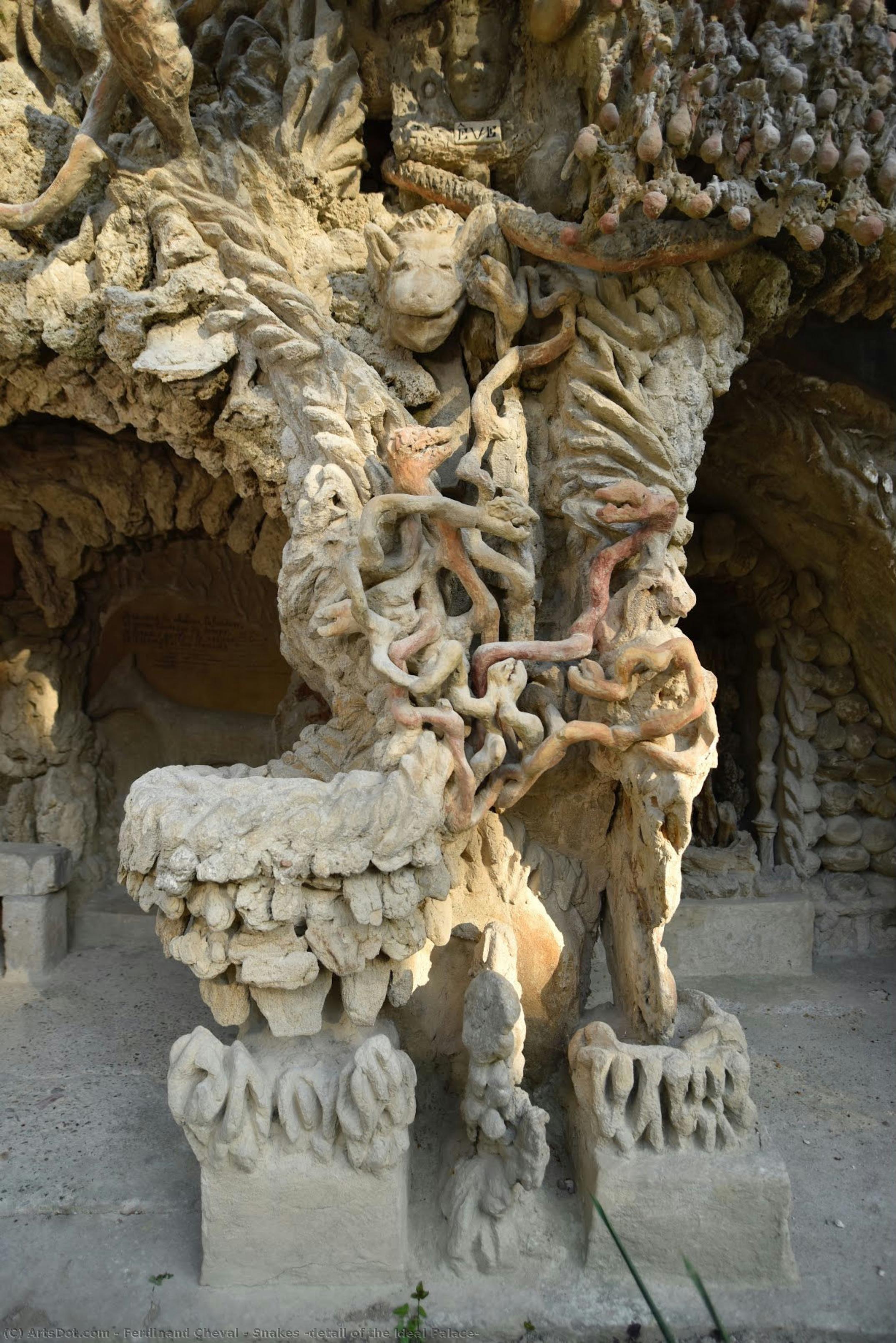 "snakes (detail Of The Ideal Palace)" -> "želve (podrobnost Ideálního Paláce)" — Ferdinand Cheval