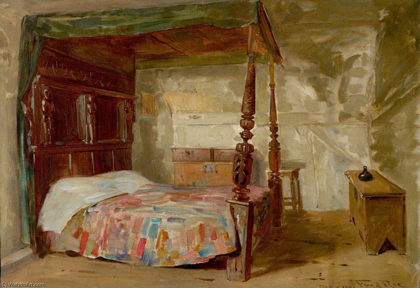 fred roe, Bedchamber in Anne Hathaway's Cottage, Shottery, Stratford upon Avon, Warwickshire