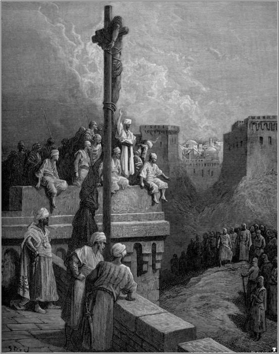 Gerard Z Avesnes Vystavený Na Zdech Arsuf — Gustave Doré