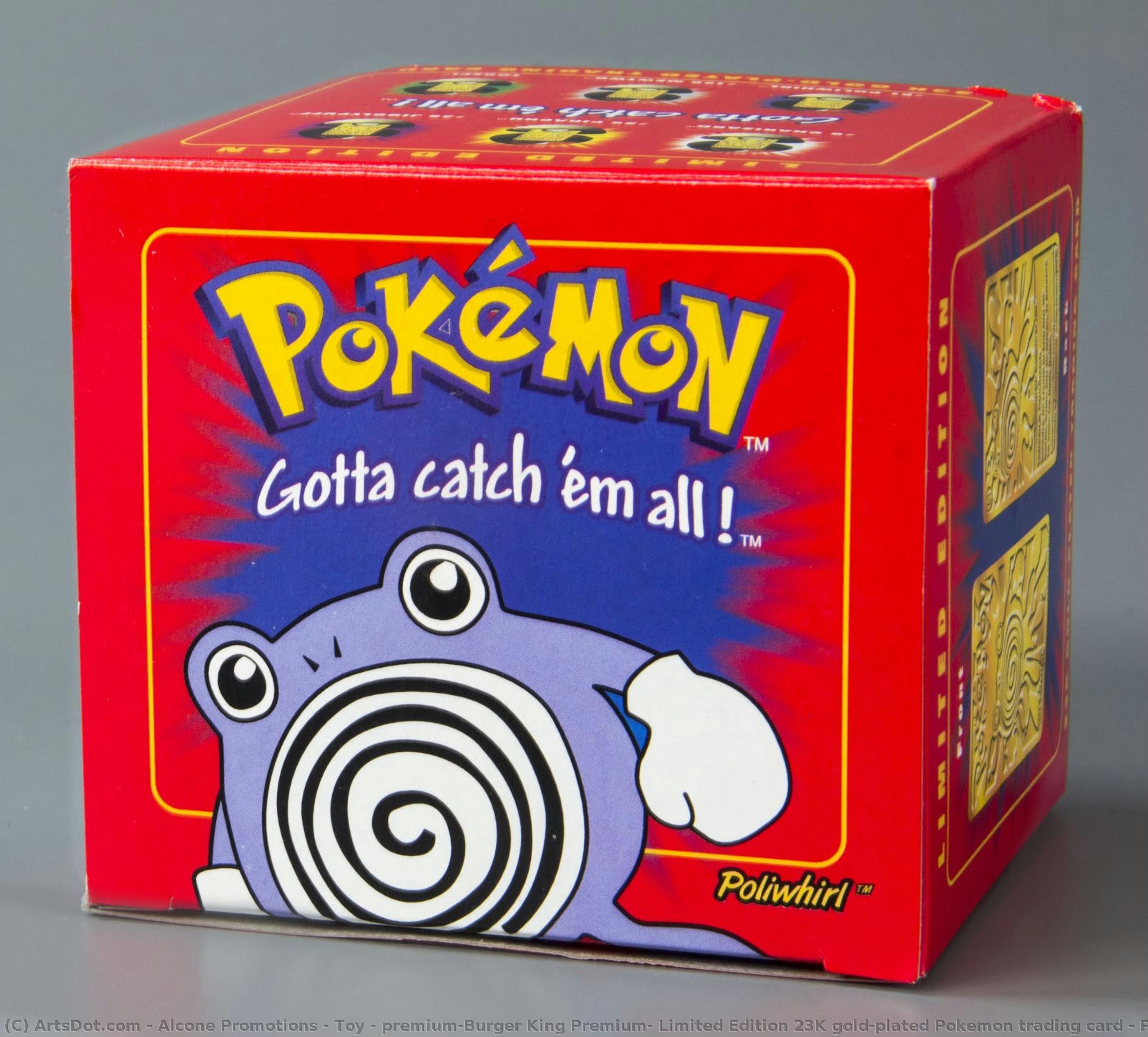 alcone promotions, Toy | premium:Burger King Premium: Limited Edition 23K gold-plated Pokemon trading card - Poliwhirl