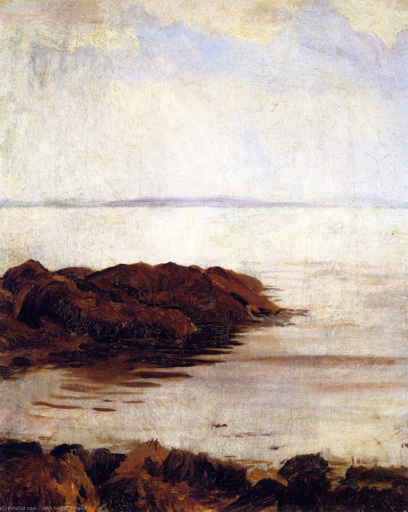 Seascape With Rocks — John Singer Sargent