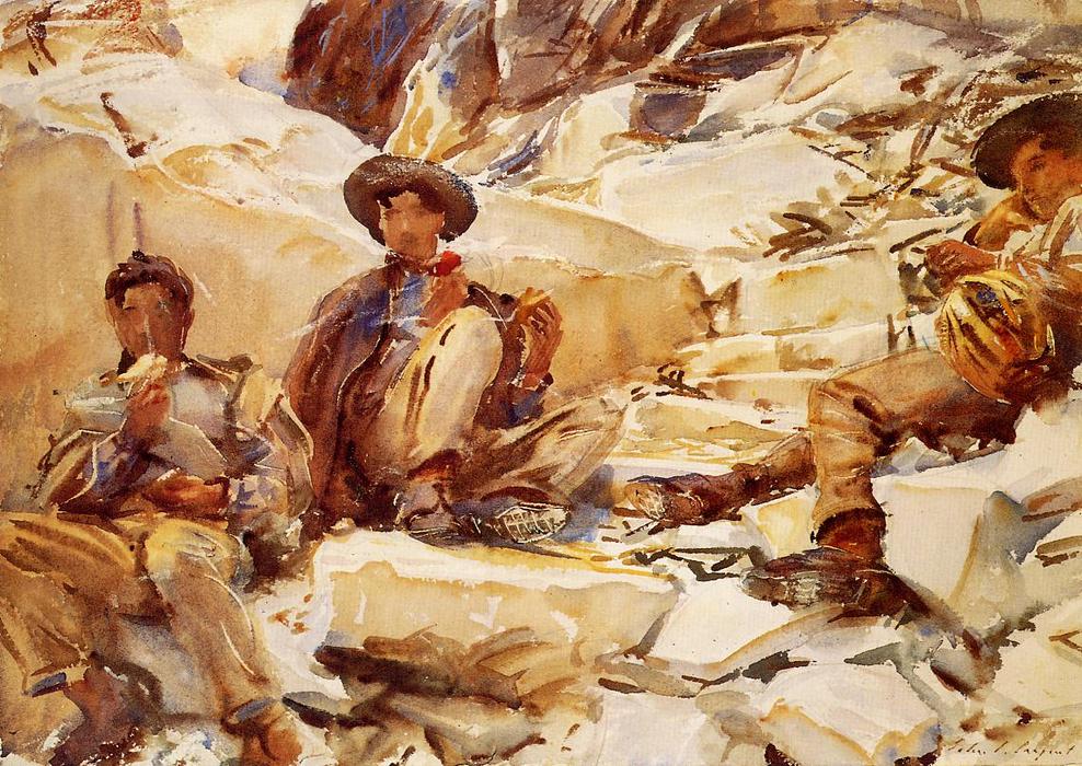 Carrara-arbeiter — John Singer Sargent