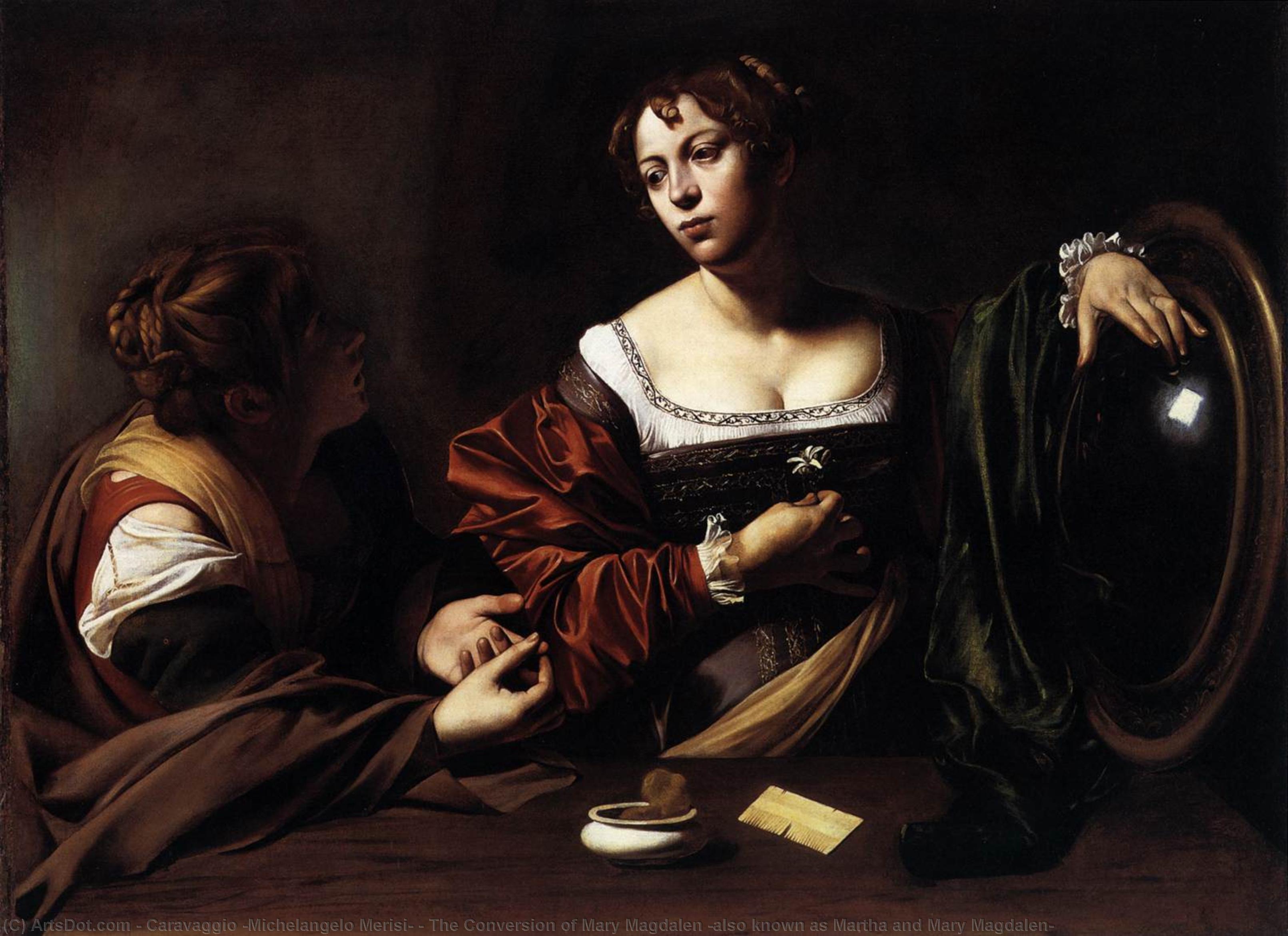 De Conversie Van Maria Magdalena (ook Bekend Als Martha En Maria Magdalena) — Caravaggio