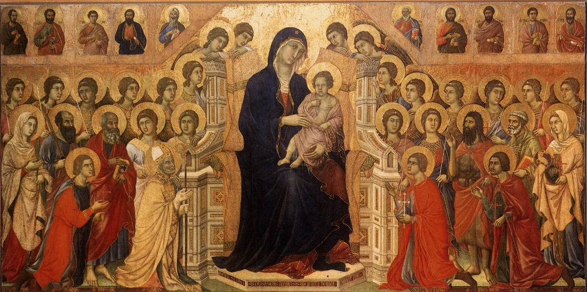 Maestà (madonna With Angels And Saints) — Duccio Di Buoninsegna