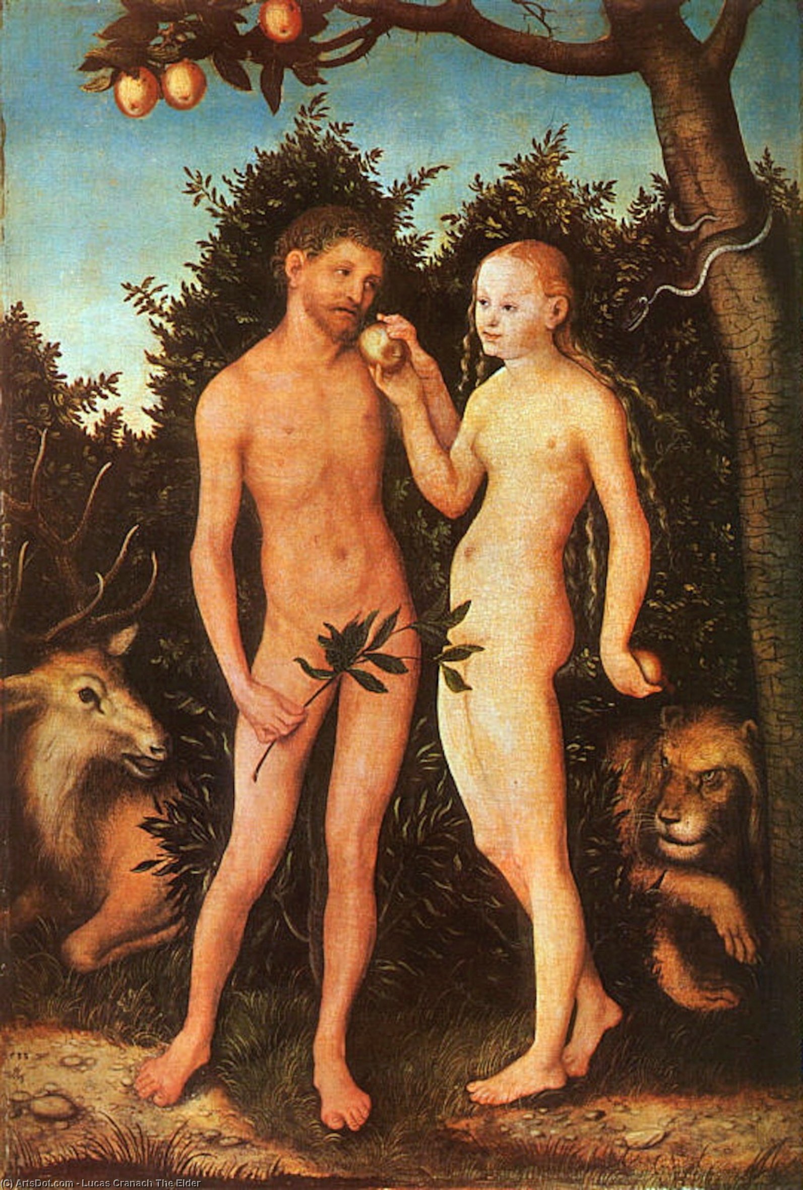 亚当和夏娃 — 卢卡斯·克兰纳赫画师