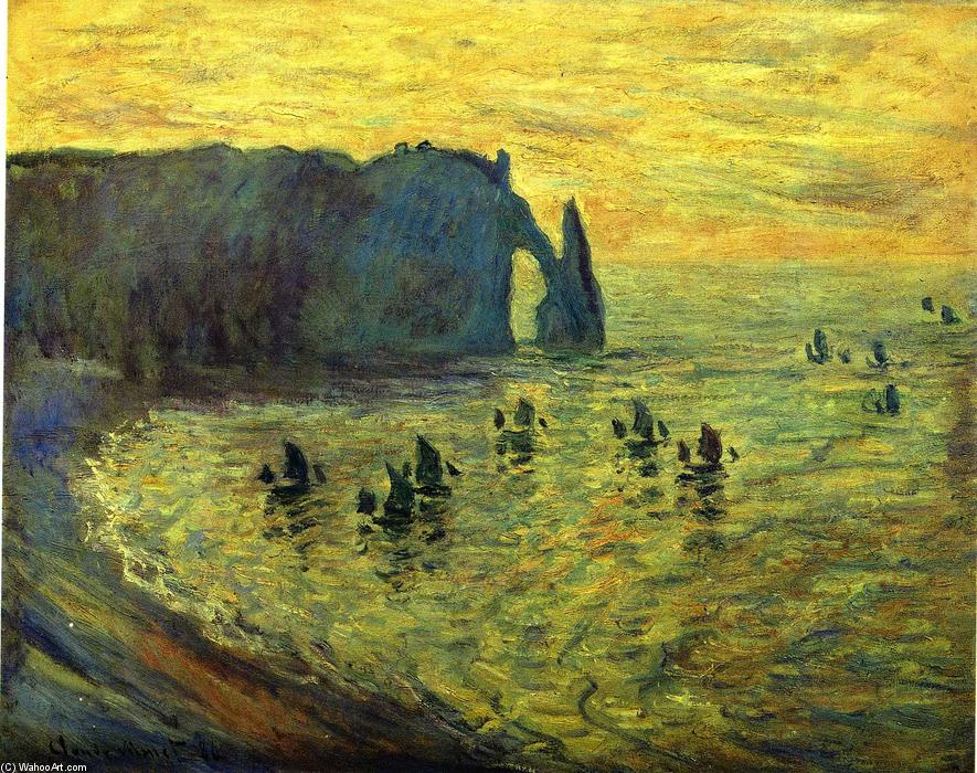 Skály U Étretatu — Claude Monet
