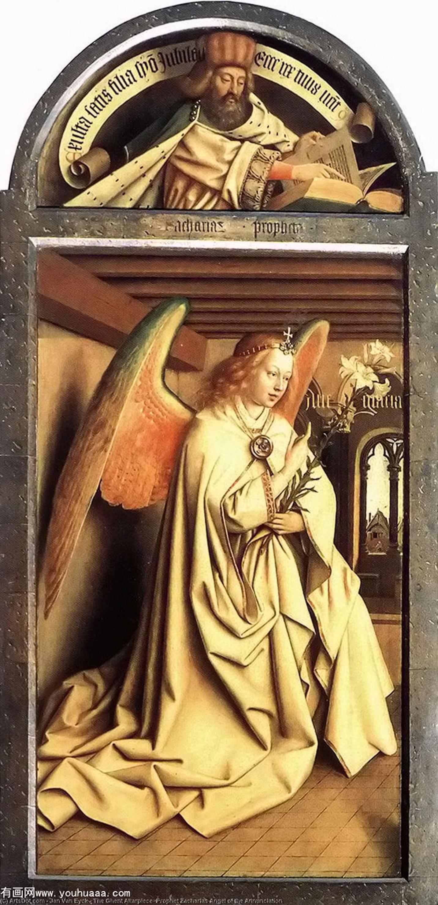 The Ghent Altarpiece: Prophet Zacharias Angel Of The Annunciation — Jan Van Eyck