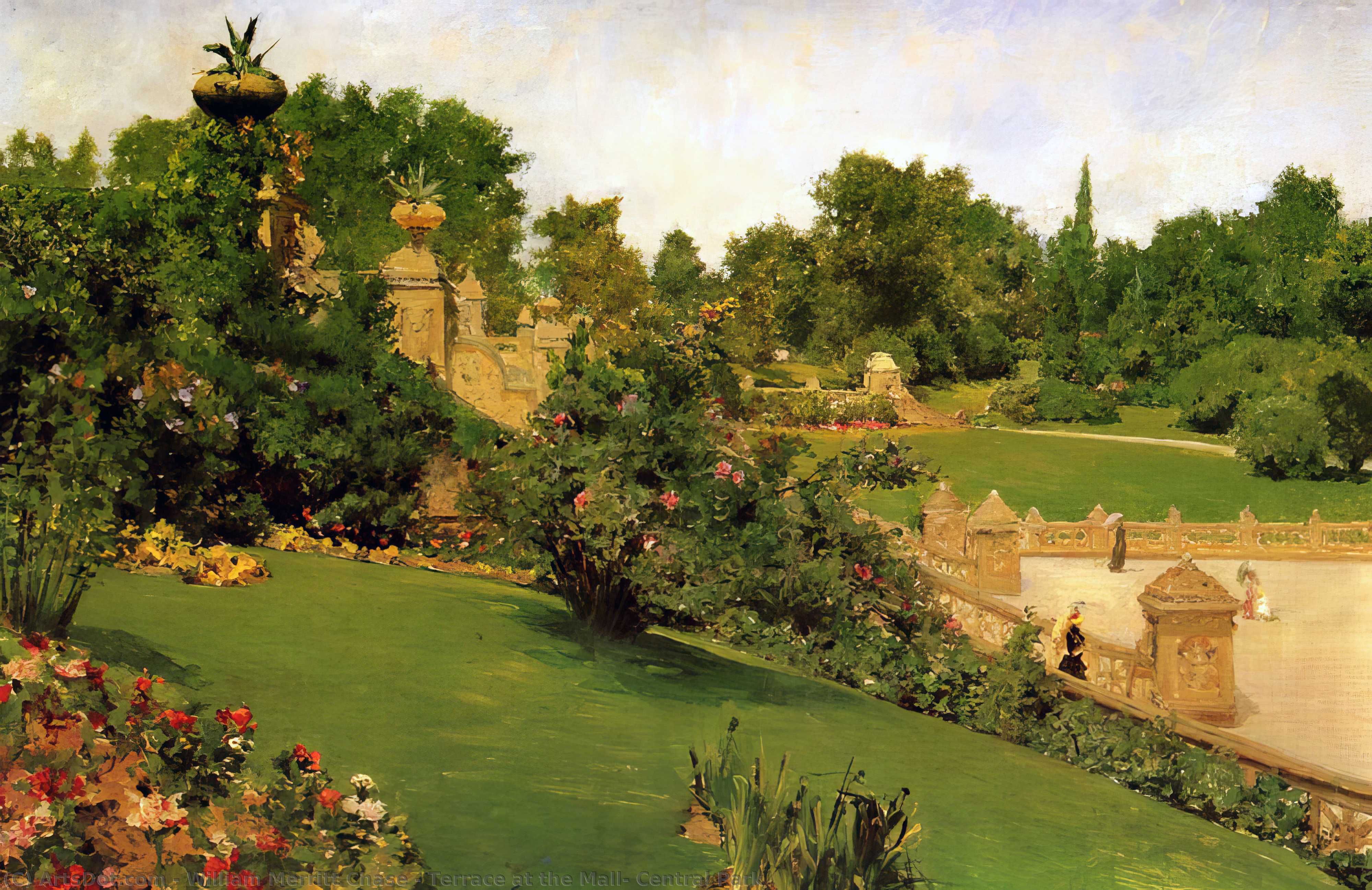 Terrasa Na Mallu, Central Park — William Merritt Chase