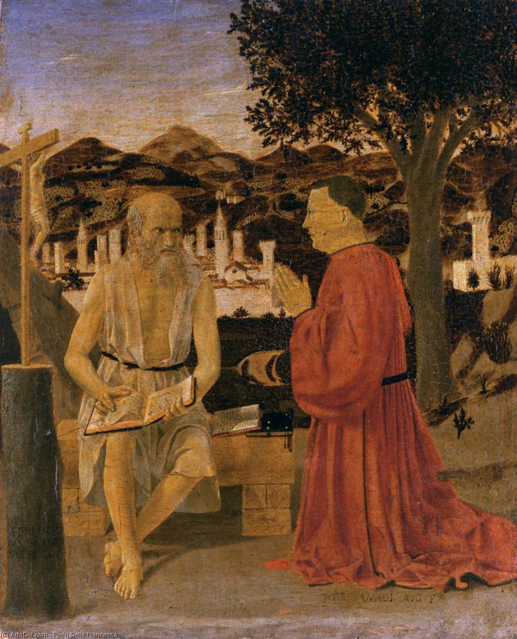 St. Jeróm A Dárca — Piero Della Francesca
