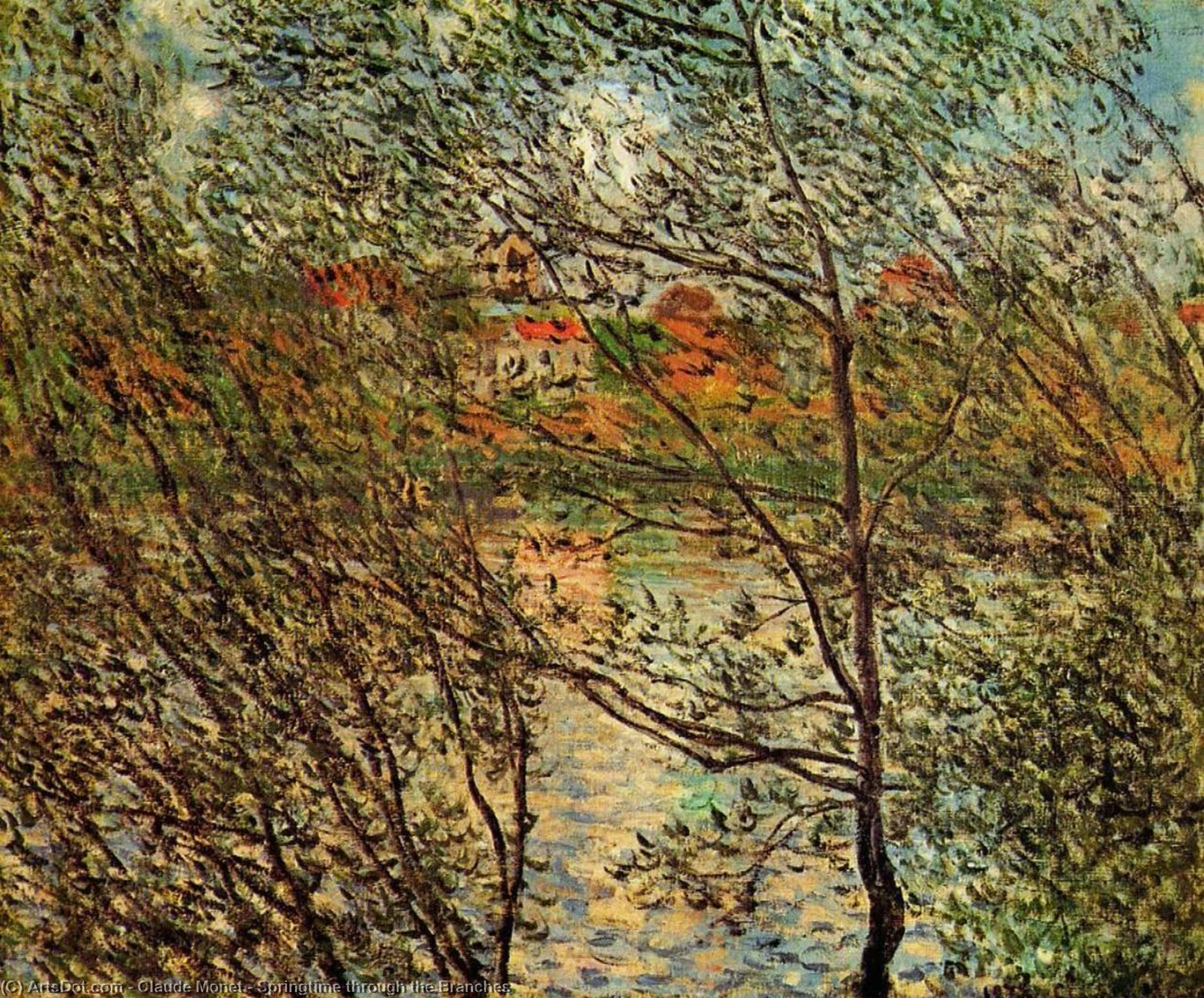 Springtime Through The Branches — Claude Monet