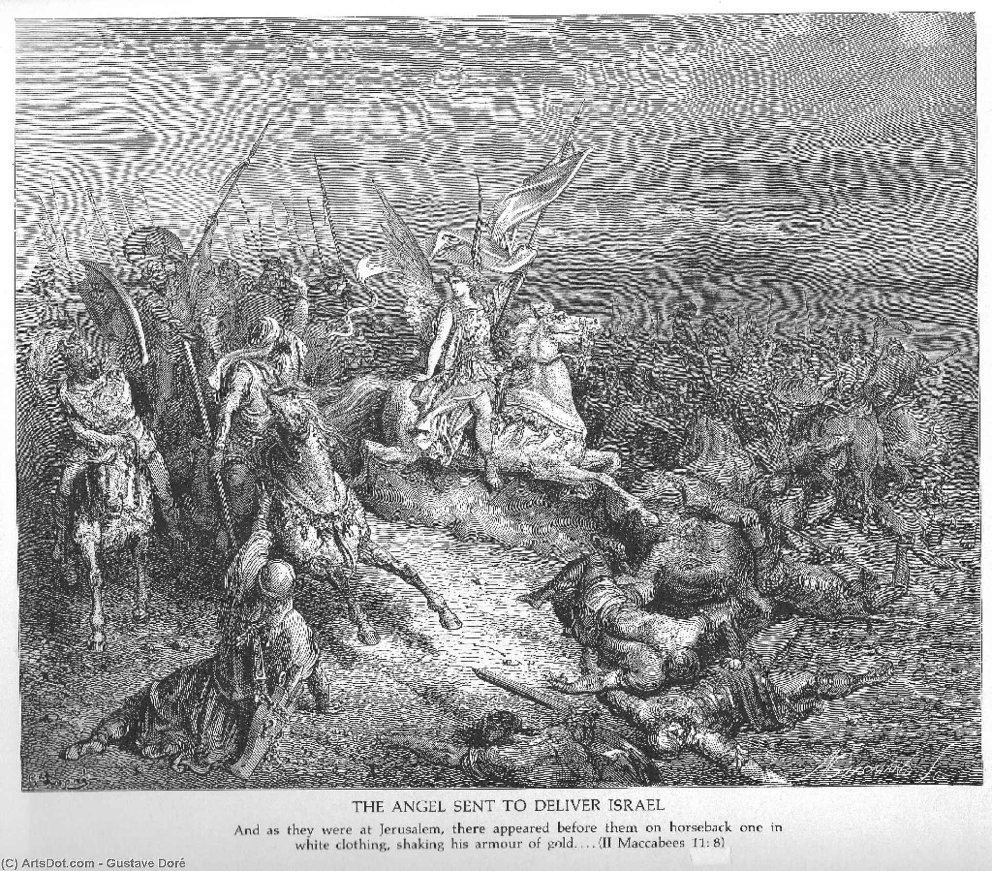 The Angel Is Sent To Deliver Israel — Gustave Doré