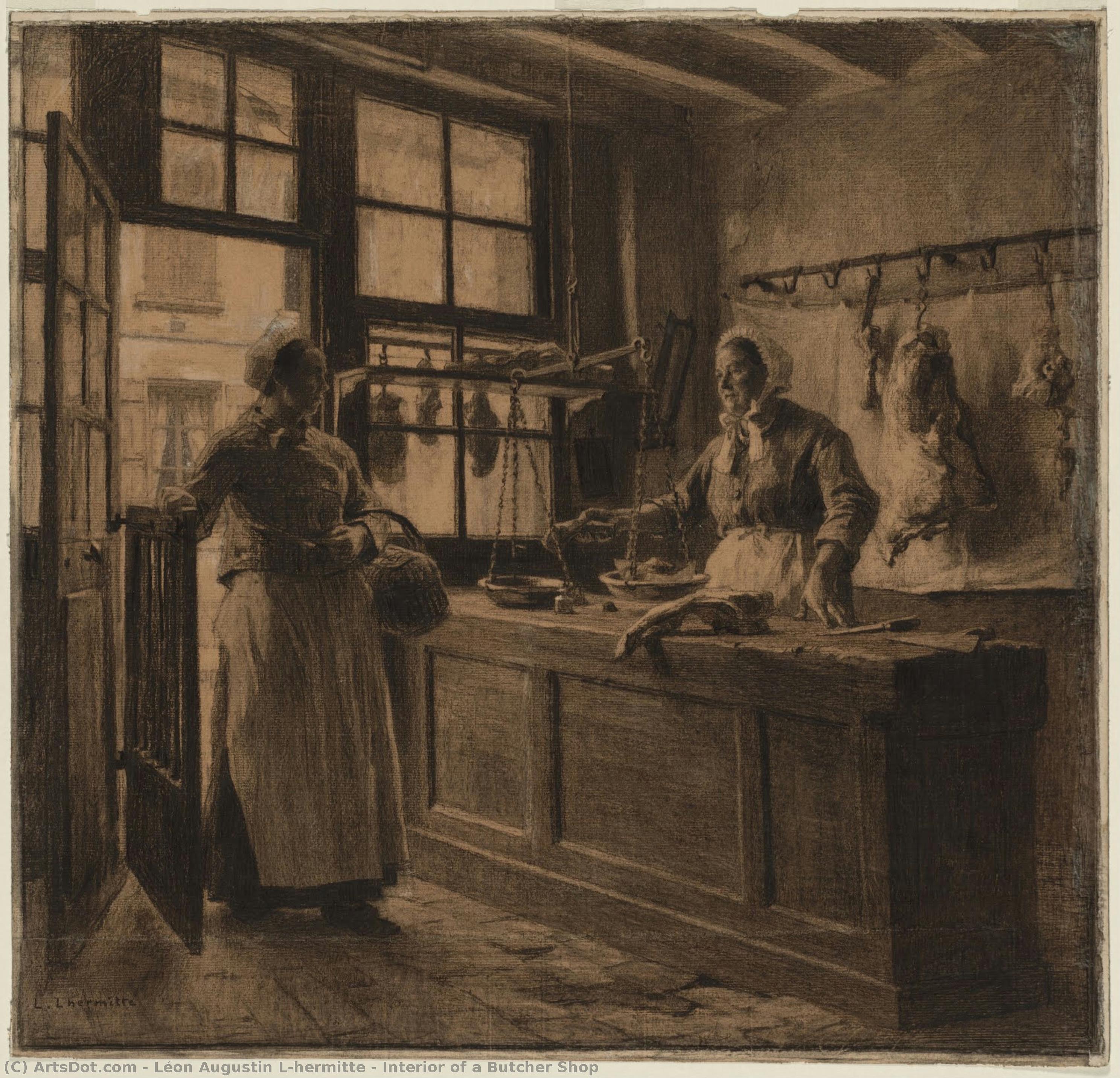 Леон Лермит, Interior of a Butcher Shop