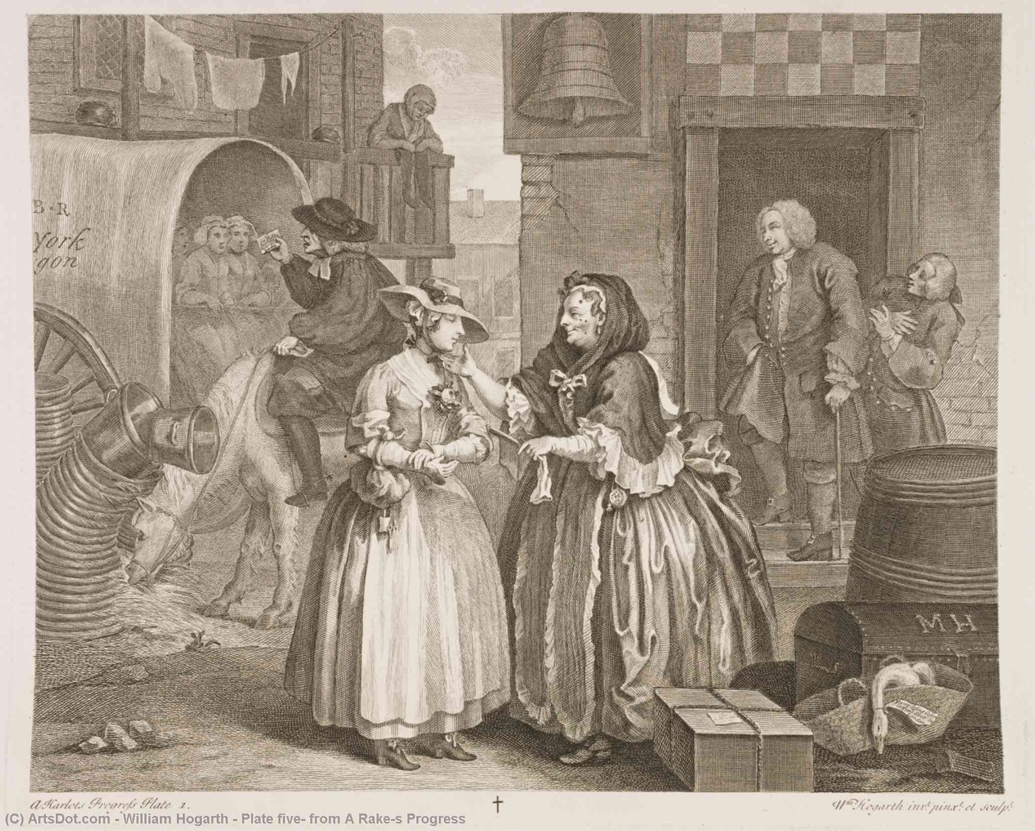 Plate Five, From A Rake's Progress — William Hogarth