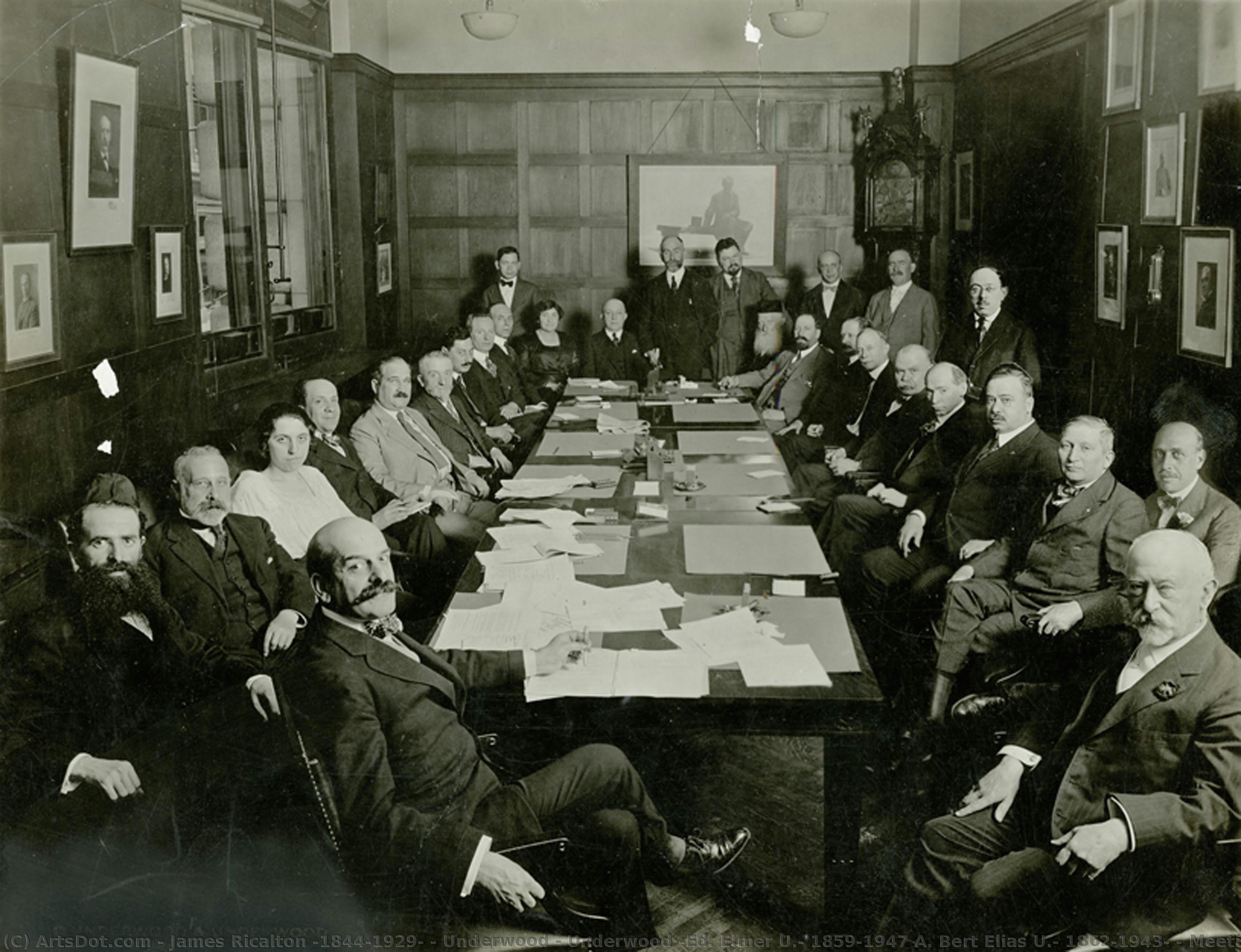 james ricalton (1844–1929) / underwood & underwood (ed. elmer u.: 1859–1947 a. bert elias u.: 1862–1943), Meeting of th…